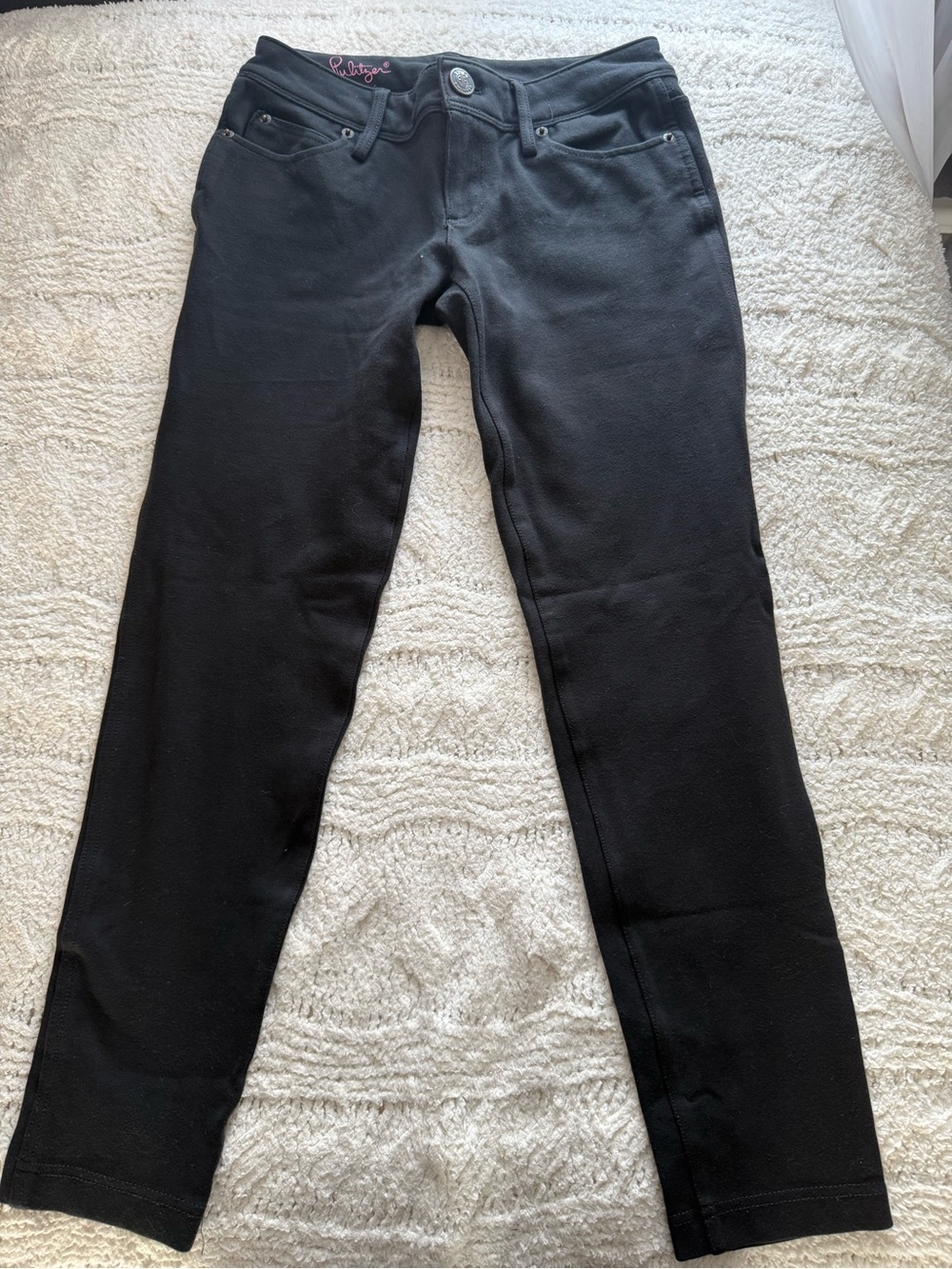 Lilly Pulitzer Black Slim Stretch Chinos